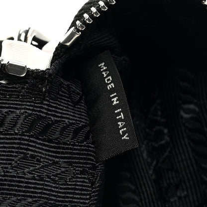 Prada Tessuto Nylon Travel Saffiano Metal Triangle Logo Mini Arm Pouch White 6 of 6