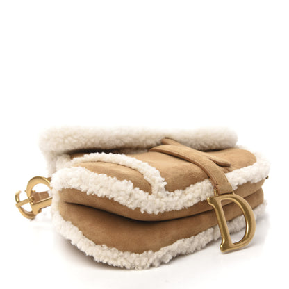 Christian Dior Shearling Saddle Bag Camel 4 of 10