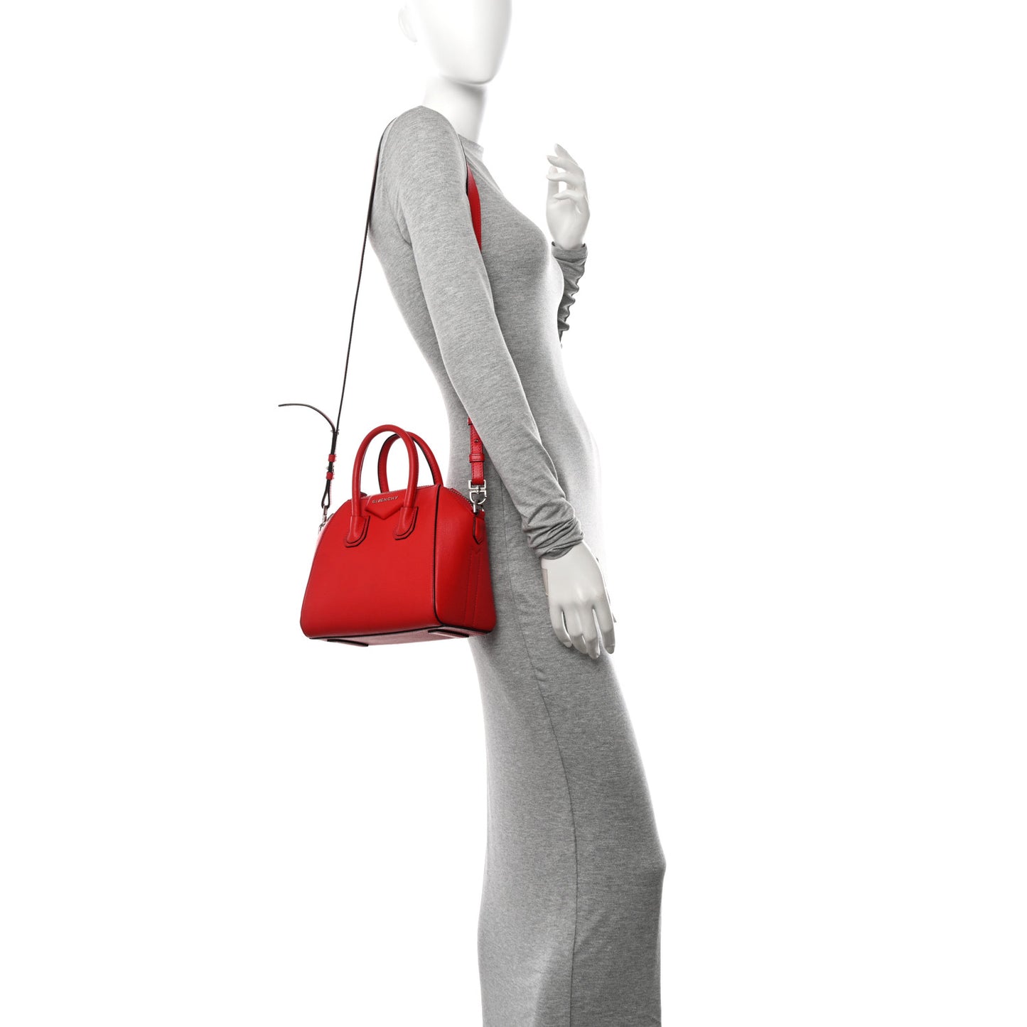 Sugar Goatskin Mini Antigona Pop Red