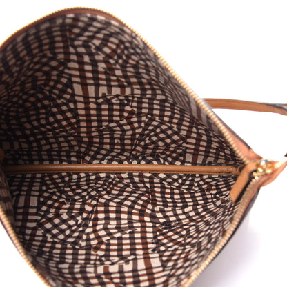 MCM Visetos Liz Shopper Tote Pouch Cognac 5 of 9
