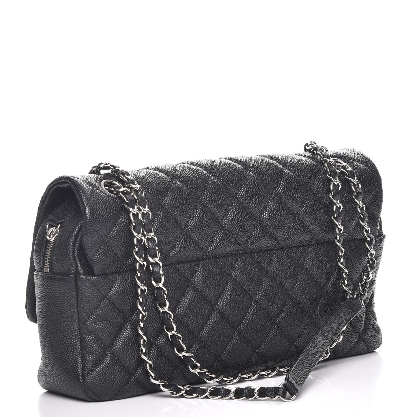 Caviar Quilted Jumbo Easy Flap Black