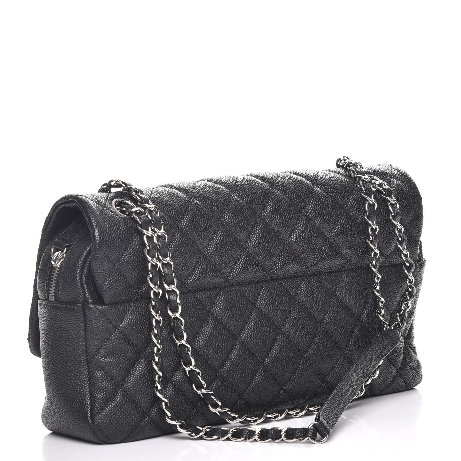 Chanel Caviar Quilted Jumbo Easy Flap Black 3 of 7