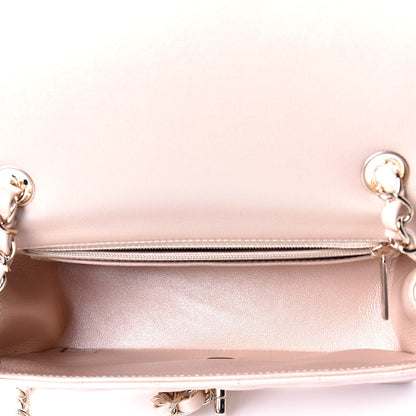 Chanel Iridescent Calfskin Quilted Mini Rectangular Flap Beige 5 of 10