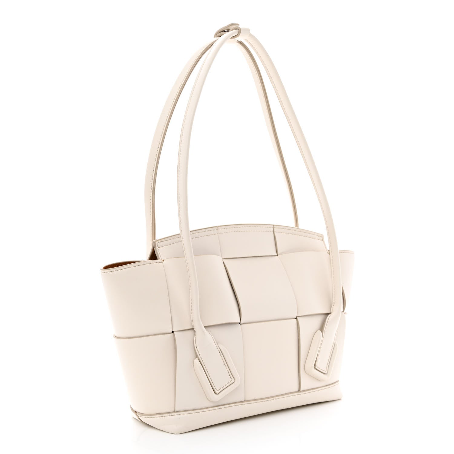 Bottega Veneta French Calfskin Maxi Intrecciato Small Arco Bianco 3 of 11