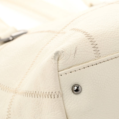 Chanel Caviar Square Stitched Tote White 11 of 13