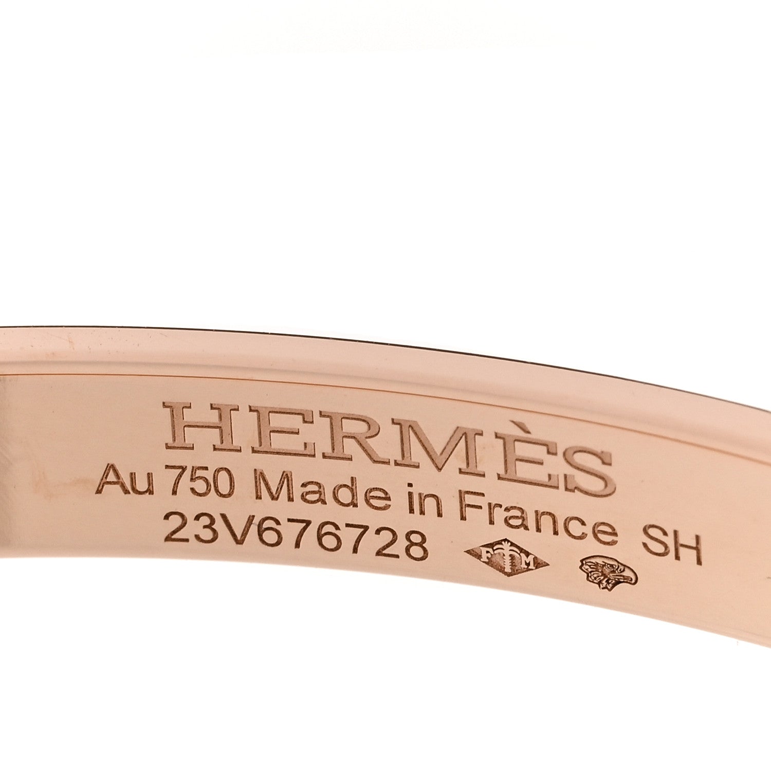 Hermes 18K Rose Gold Diamond PM Kelly Pave Bracelet SH 3 of 4