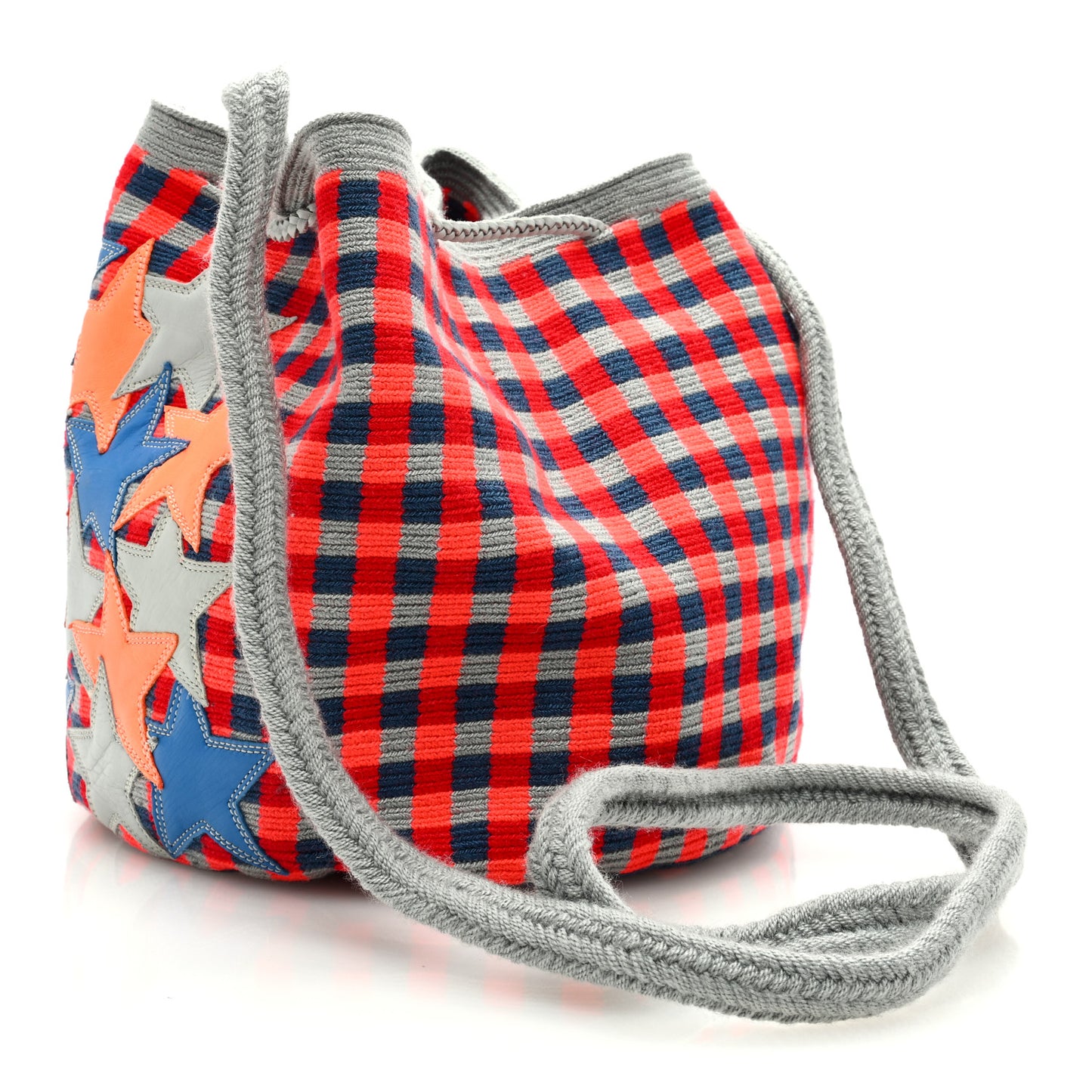 CHROME HEARTS Knit Guanabana Star Patch Bucket Bag Multicolor