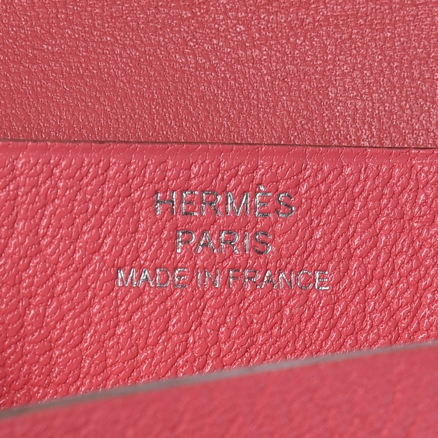 Chevre Mysore Bearn Card Holder Wallet Rose Lipstick