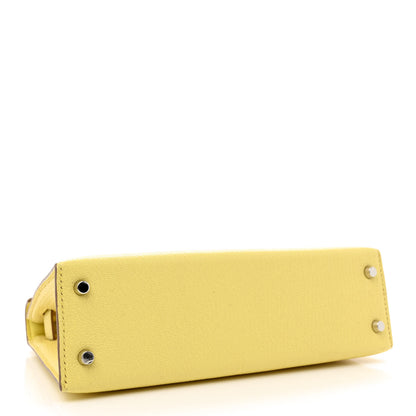 Hermes Chevre Mysore Mini Kelly Sellier 20 Limoncello 4 of 13