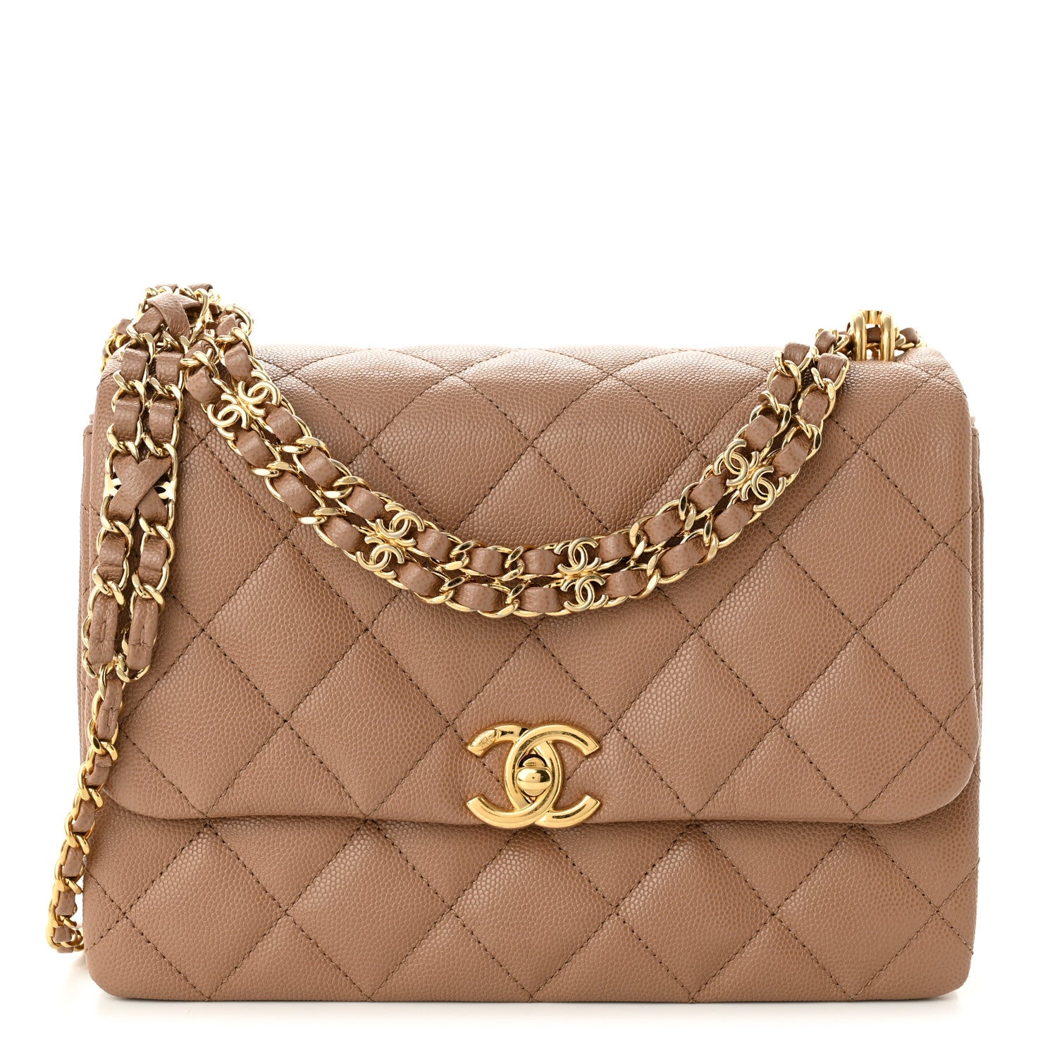 Chanel Caviar Quilted Coco First Flap Beige 1 of 11