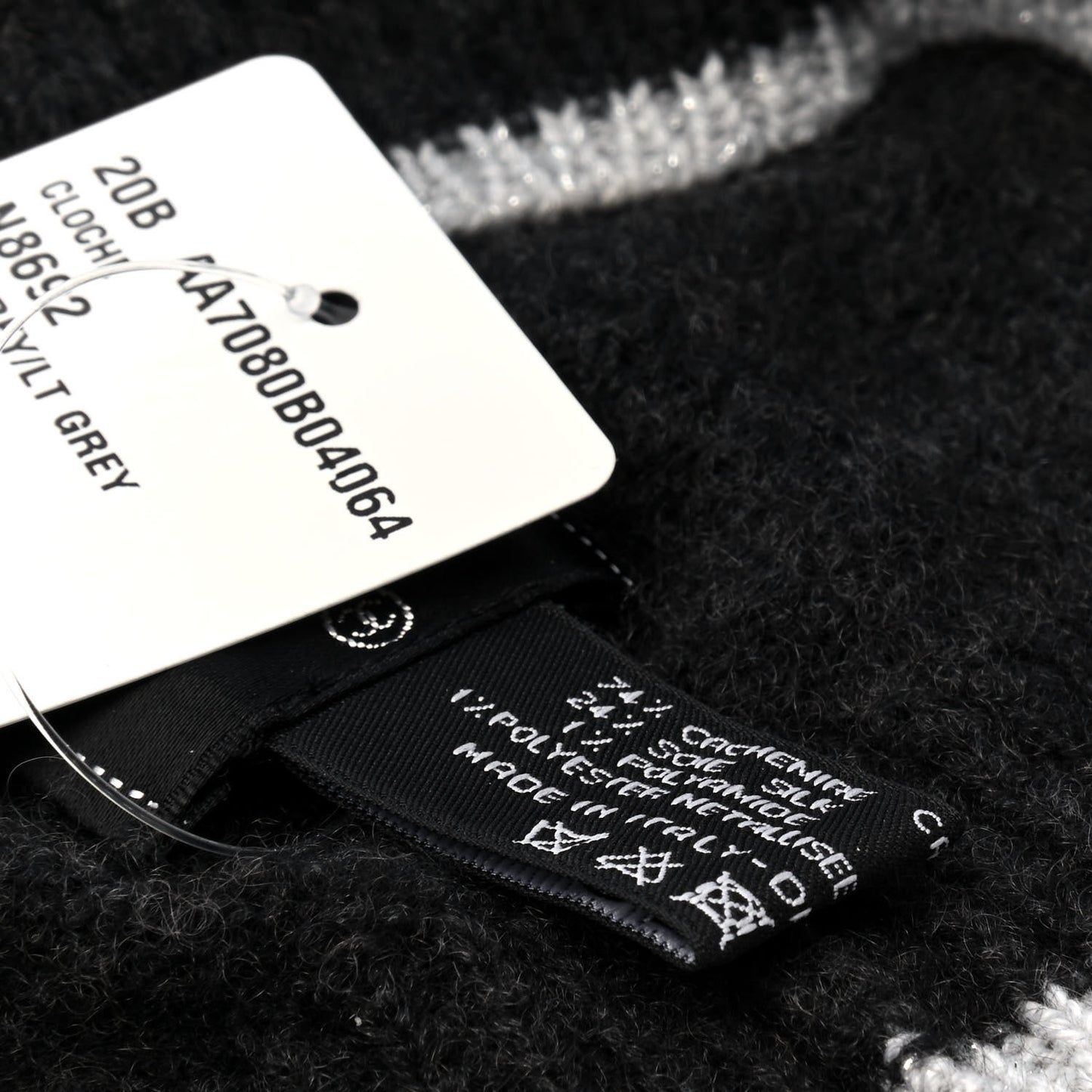 Cashmere Blend CC Beanie Hat Dark Grey
