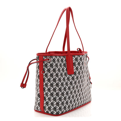 MCM Visetos Medium Liz Reversible Shopper Tote Candy Red 4 of 15