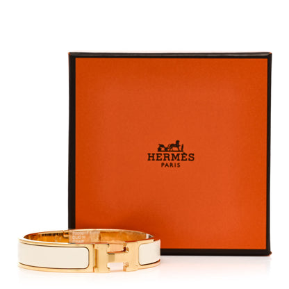 Hermes Enamel Narrow Clic Clac H Bracelet PM Craie 5 of 5