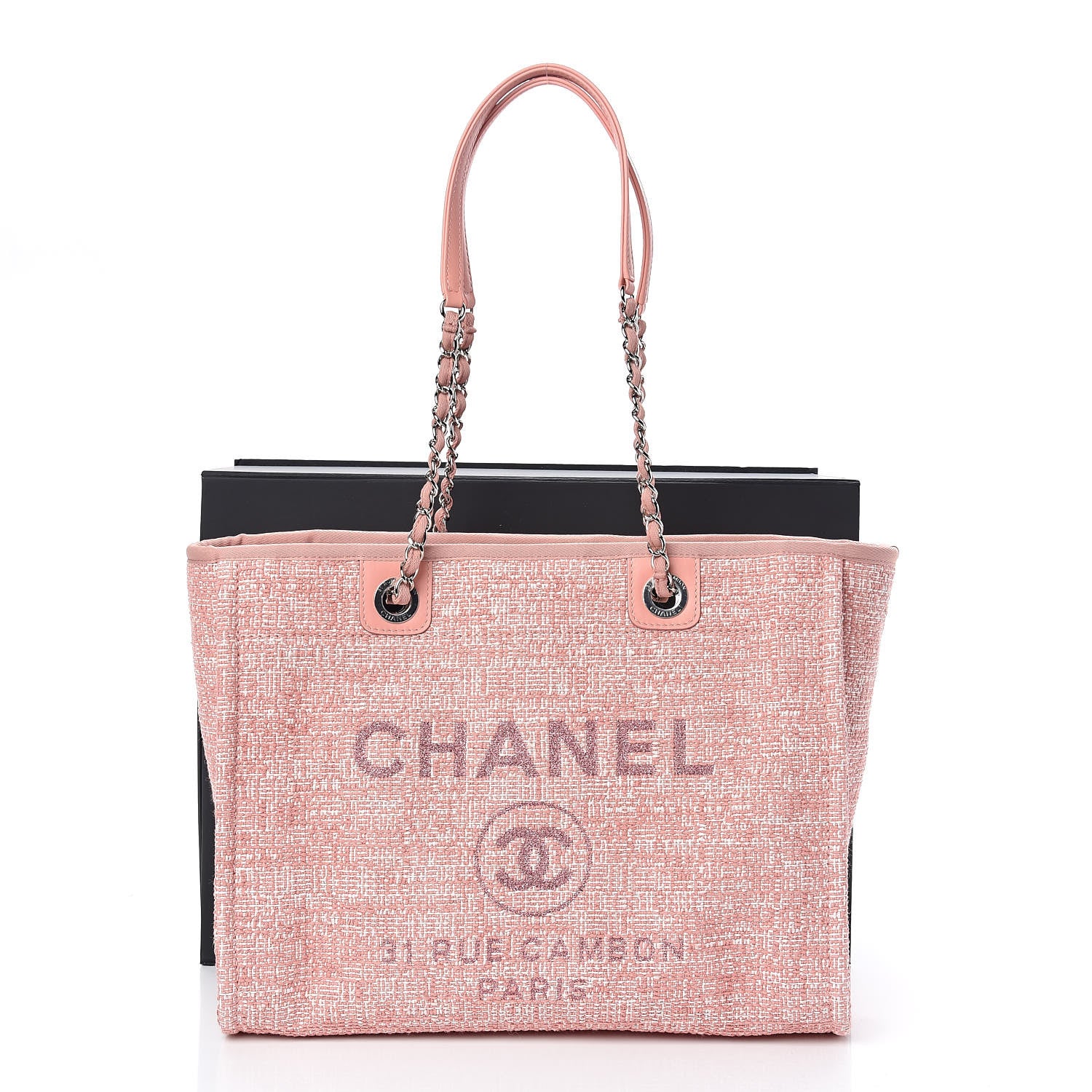 Chanel Canvas Small Deauville Tote Pink 11 of 11