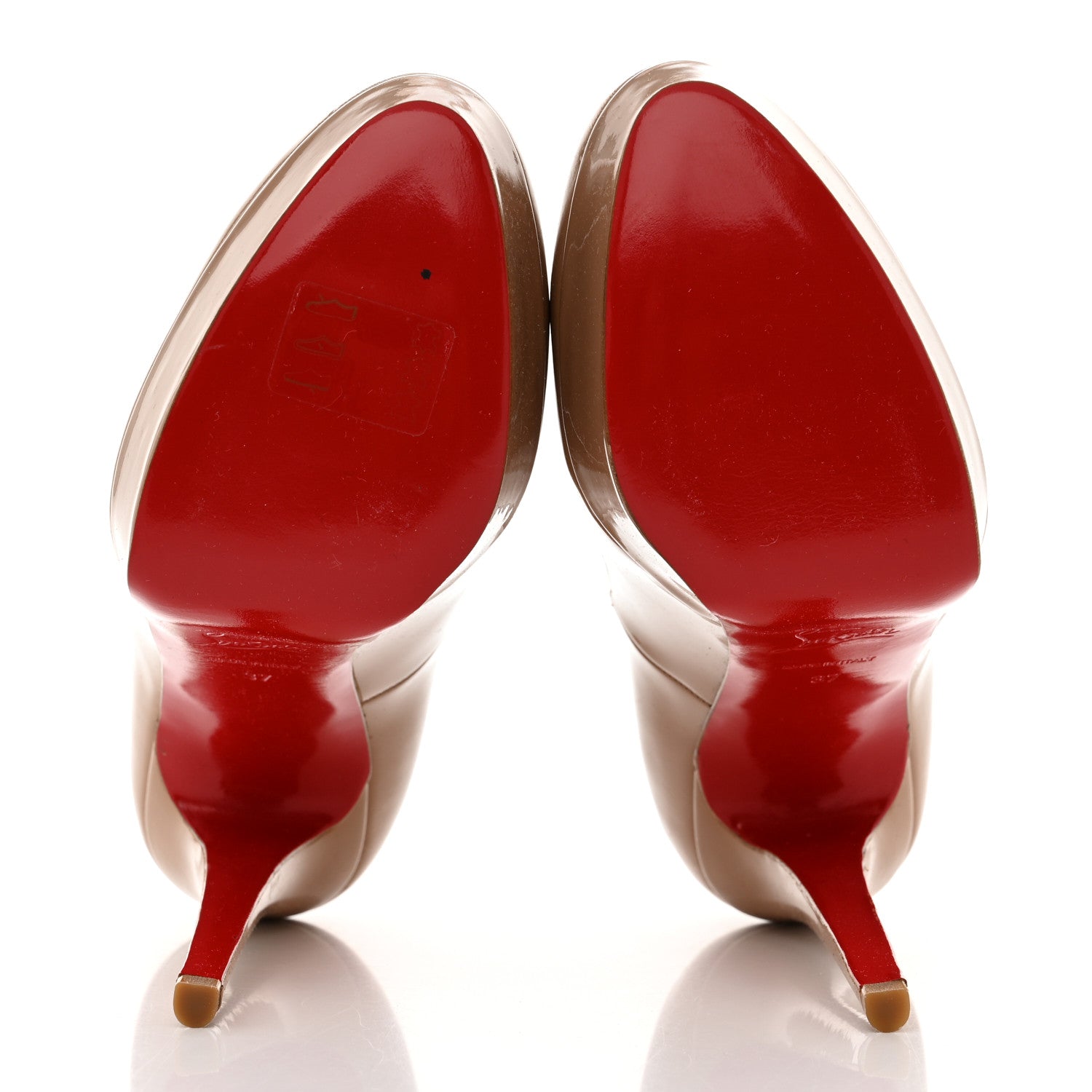 Christian Louboutin Patent Bianca 140 Pumps 37 Nude 5 of 9