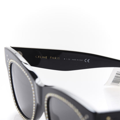 Celine Acetate Crystal Cat Eye Sunglasses CL 4004IS Black 5 of 8