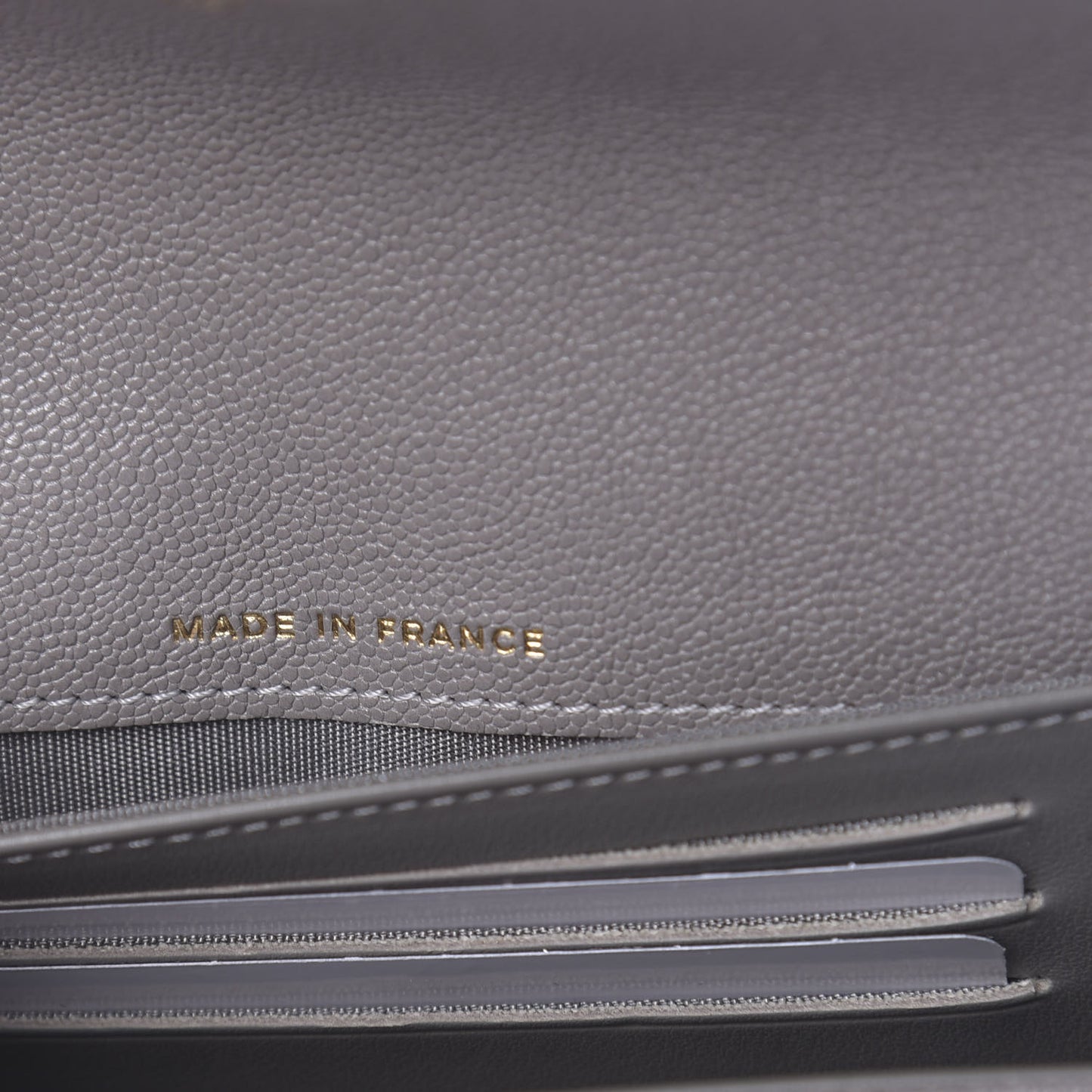 Caviar Quilted Medium Boy Flap Wallet Grey