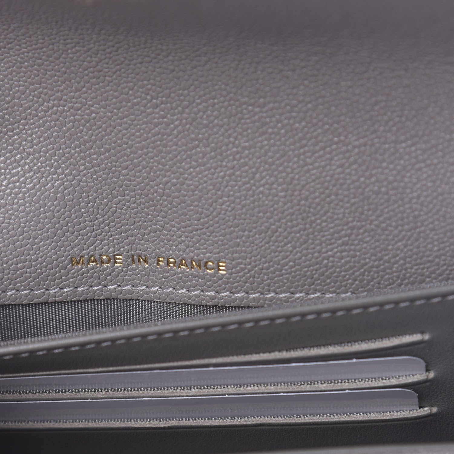 Chanel Caviar Quilted Medium Boy Flap Wallet Grey 7 of 8