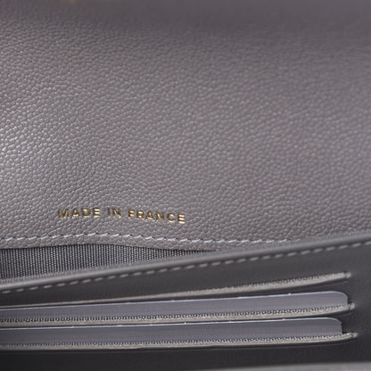 Chanel Caviar Quilted Medium Boy Flap Wallet Grey 7 of 8