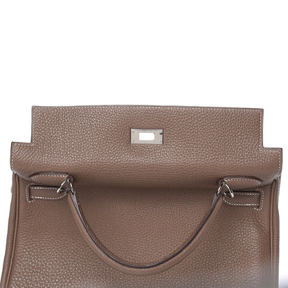 Hermes Togo Kelly Retourne 32 Etoupe 15 of 35