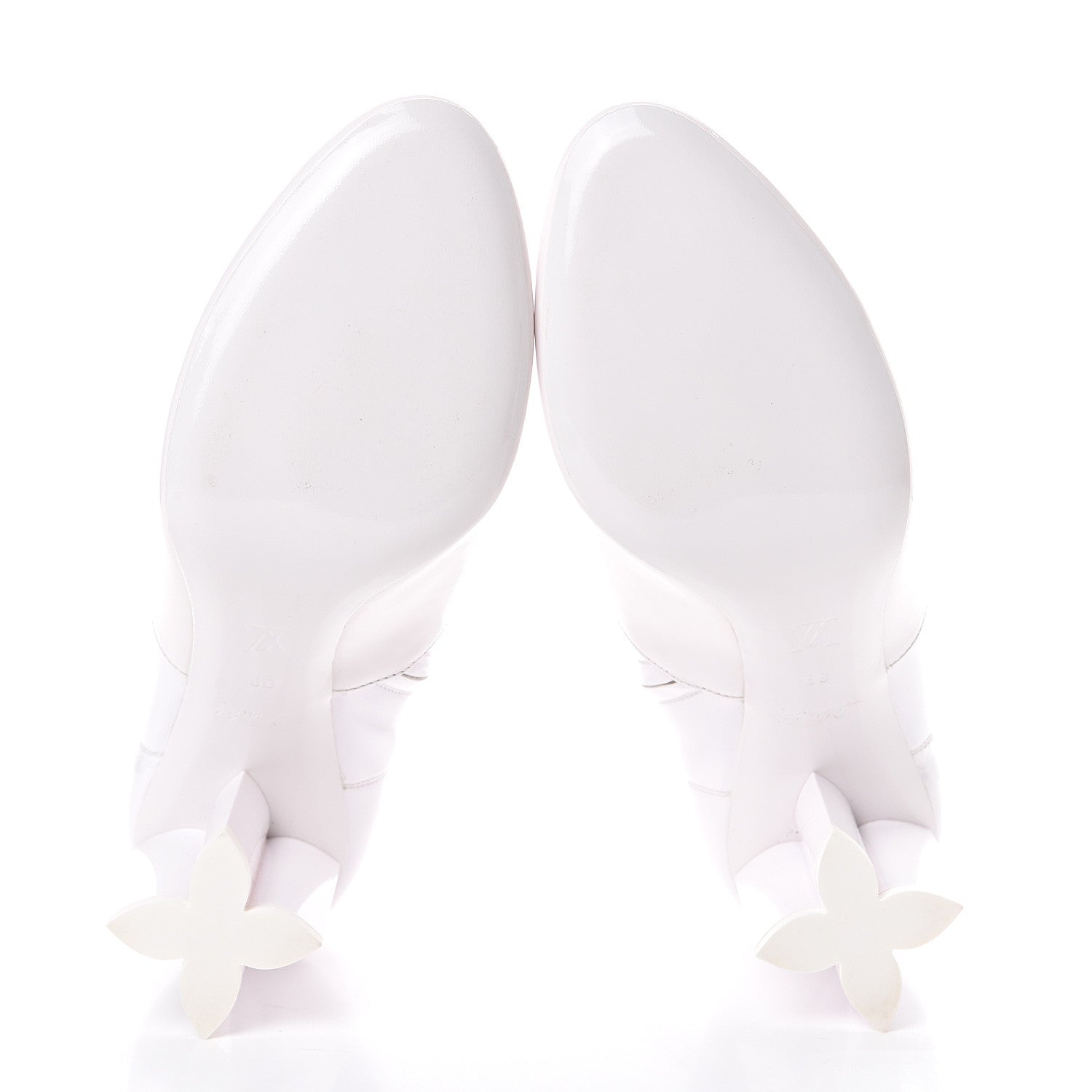 Louis Vuitton Patent Silhouette Ankle Boots 39 White 5 of 8