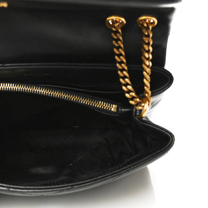 Saint Laurent Calfskin Y Quilted Monogram Small Loulou Chain Satchel Black 5 of 14
