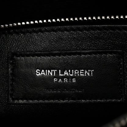 Saint Laurent Calfskin Crocodile Embossed Small Sac de Jour Black 6 of 11