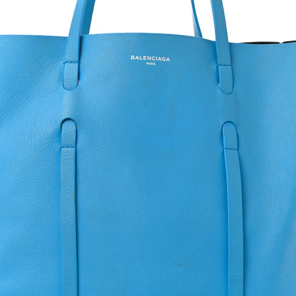 Balenciaga Veau Baltimore Double Sided Small Everyday Tote Bleu Turquoise Black 12 of 21