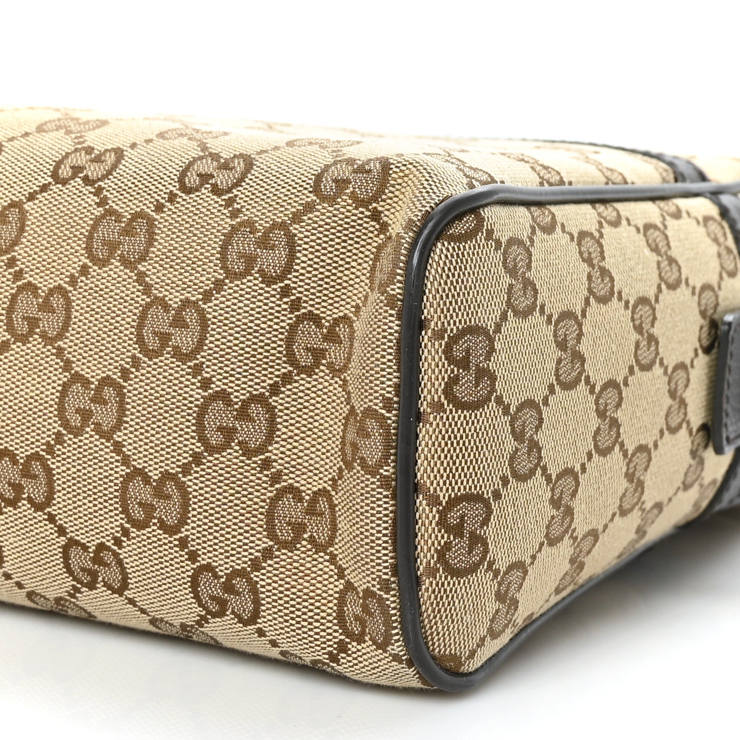 Gucci Monogram Dollar Calfskin Large Camera Case Beige Ebony Testa di Moro Marrone Scuro 9 of 11