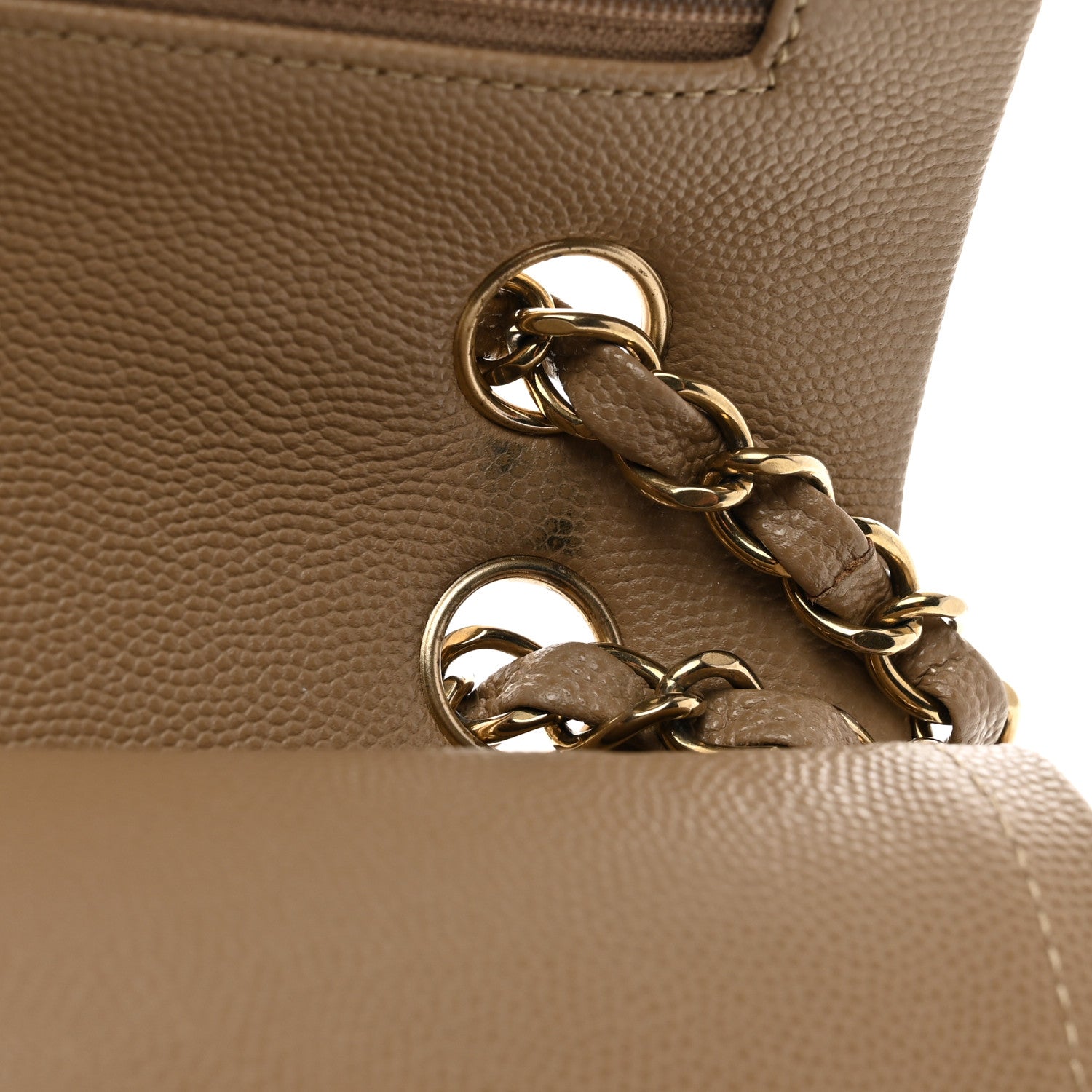Chanel Caviar Quilted Small Double Flap Dark Beige 13 of 13