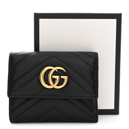 Gucci Calfskin Matelasse GG Marmont Wallet Black Black 9 of 9