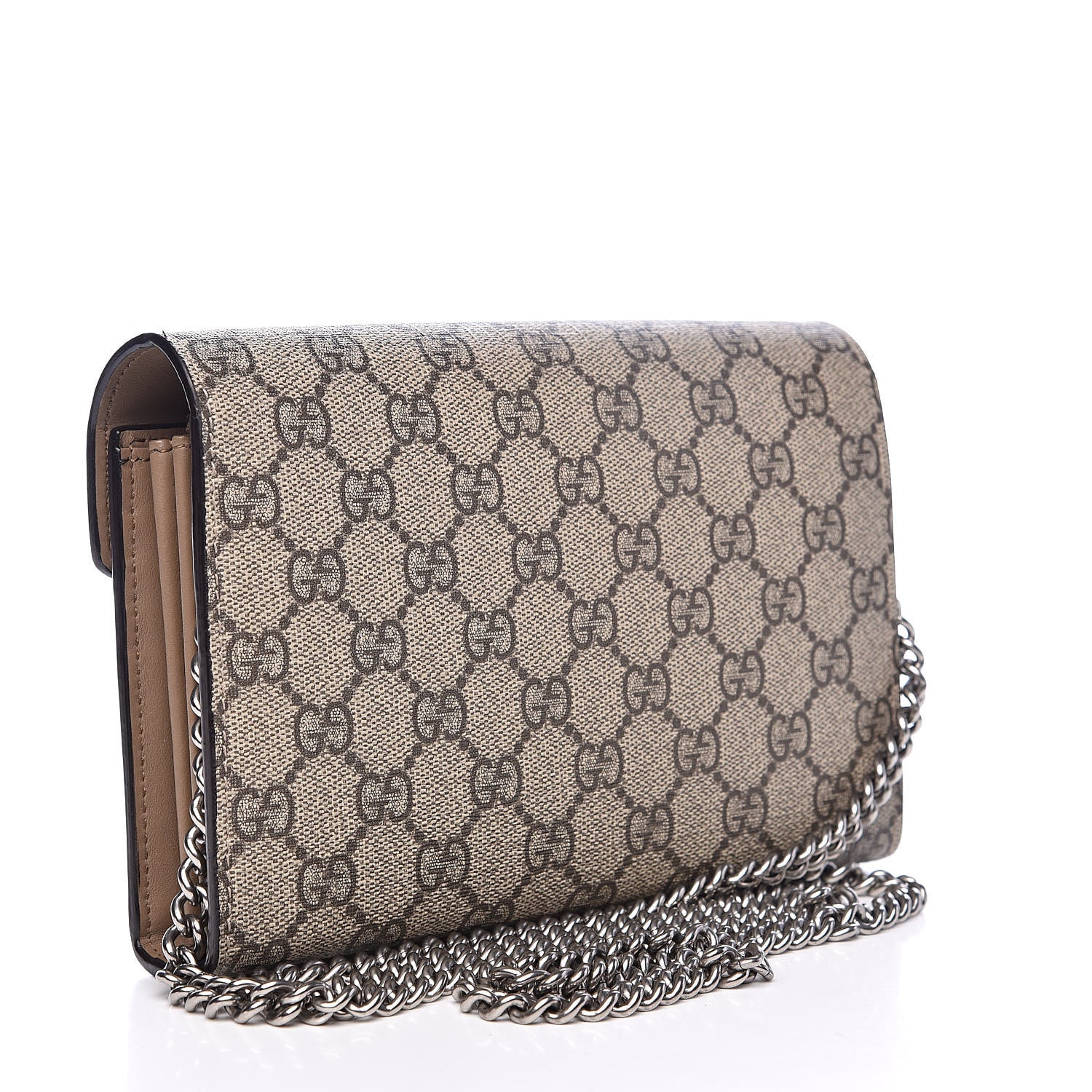 Gucci GG Supreme Monogram Mini Dionysus Chain Wallet Beige Taupe 3 of 10