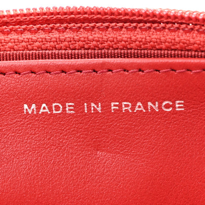 Chanel Caviar Quilted Boy Wallet On Chain WOC Red 7 of 12