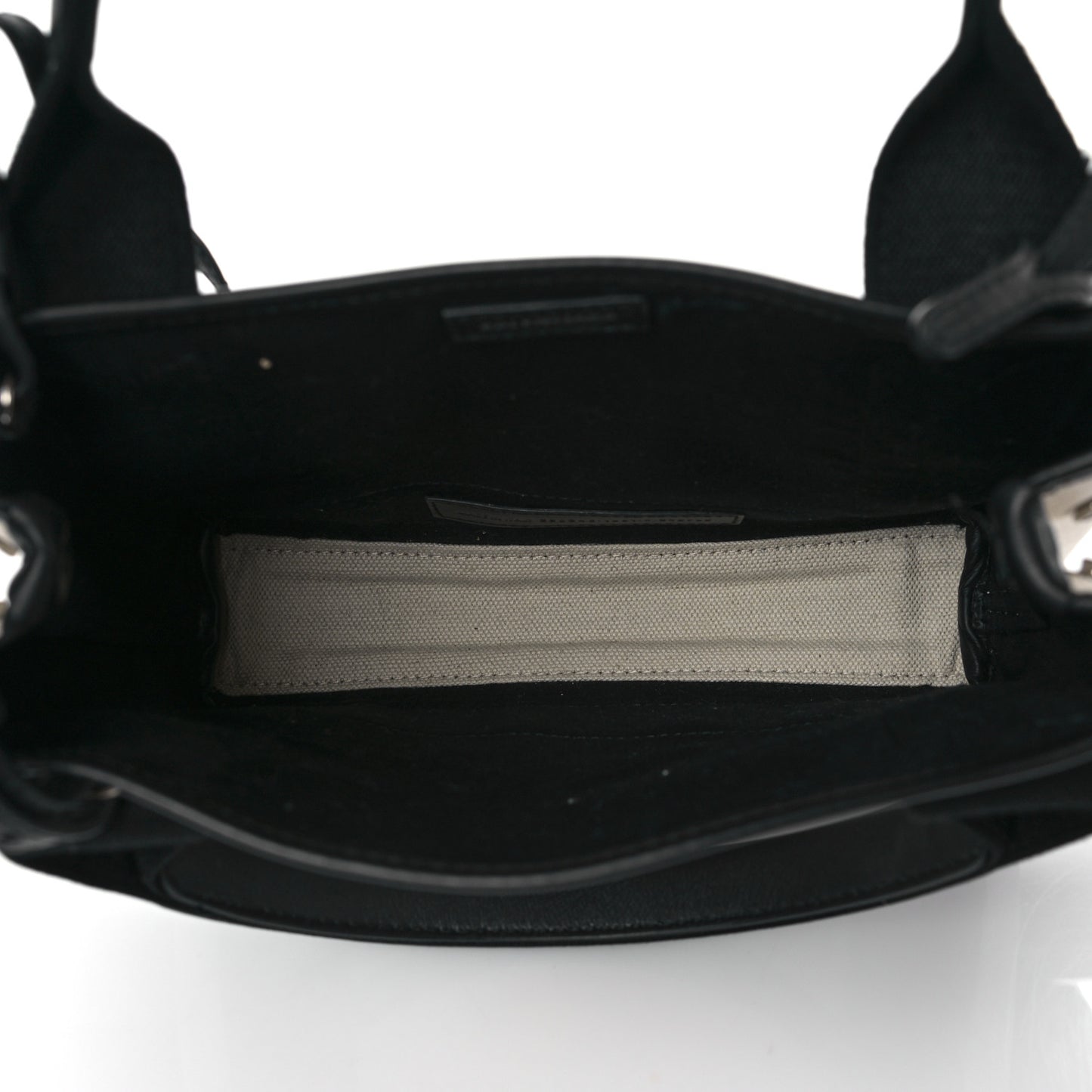 Cotton Canvas Calfskin Navy Cabas XS Natural Black