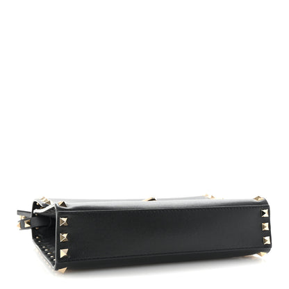 Valentino Garavani Vitello Medium Rockstud Flip Lock Crossbody Bag Black 4 of 9