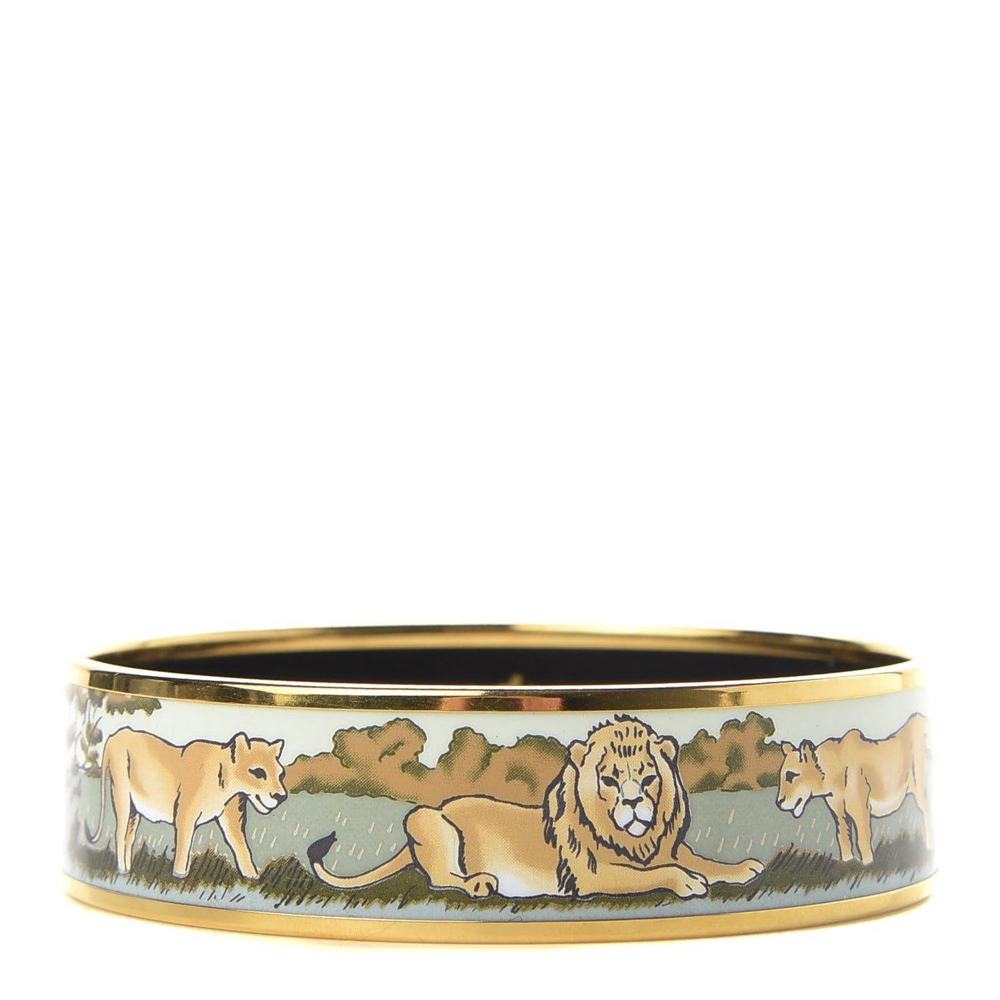 Enamel Printed Pride of Lions Wide Bracelet 70