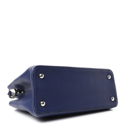 Louis Vuitton Taurillon Capucines MM Indigo 4 of 9