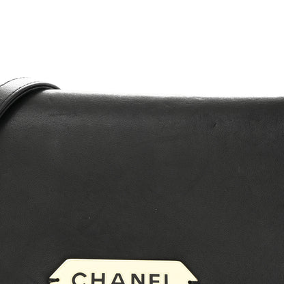 Chanel Lambskin Quilted Retro Label Clutch Black 9 of 11