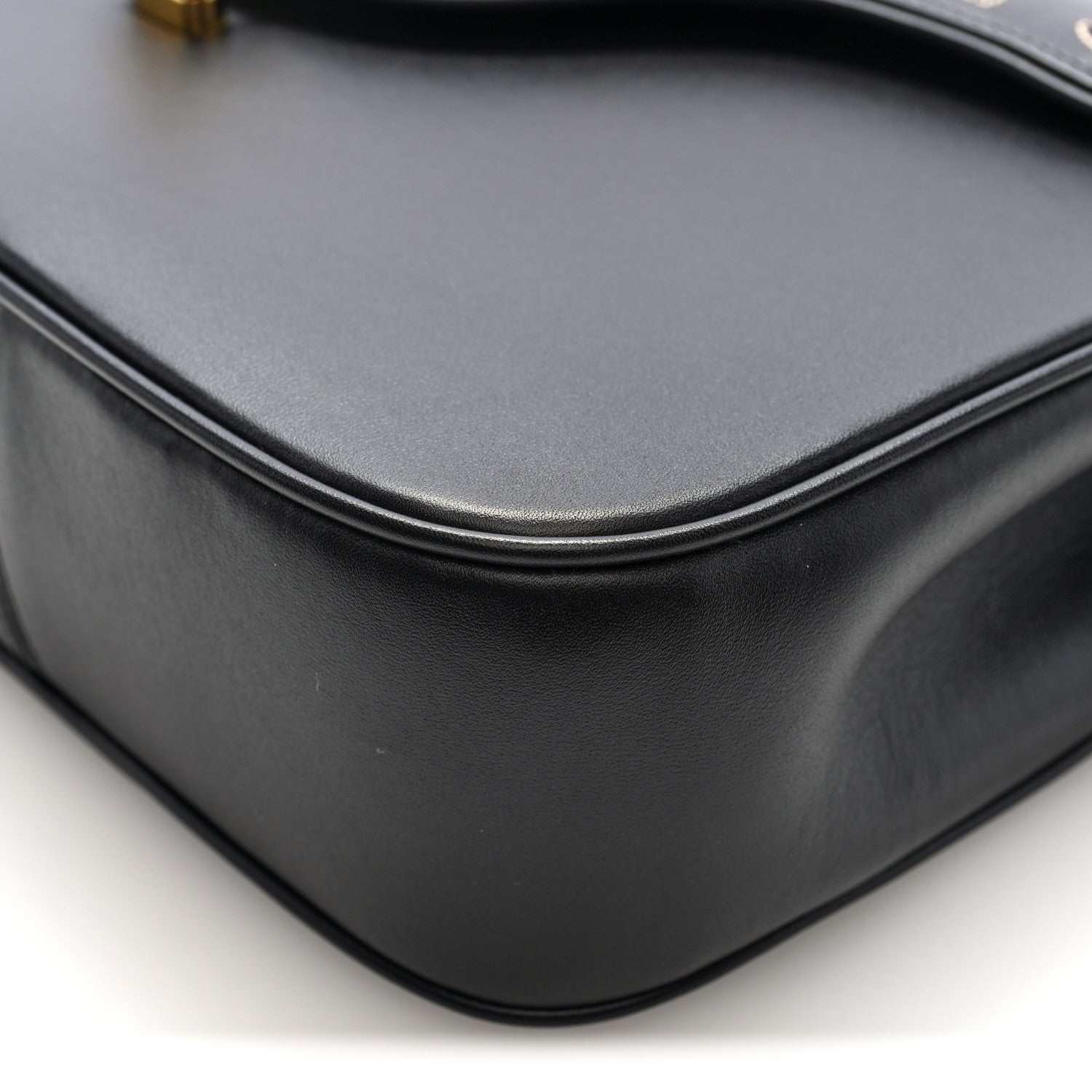 Gucci Honey Calfskin Lizard Equestrian Bag Black 9 of 9