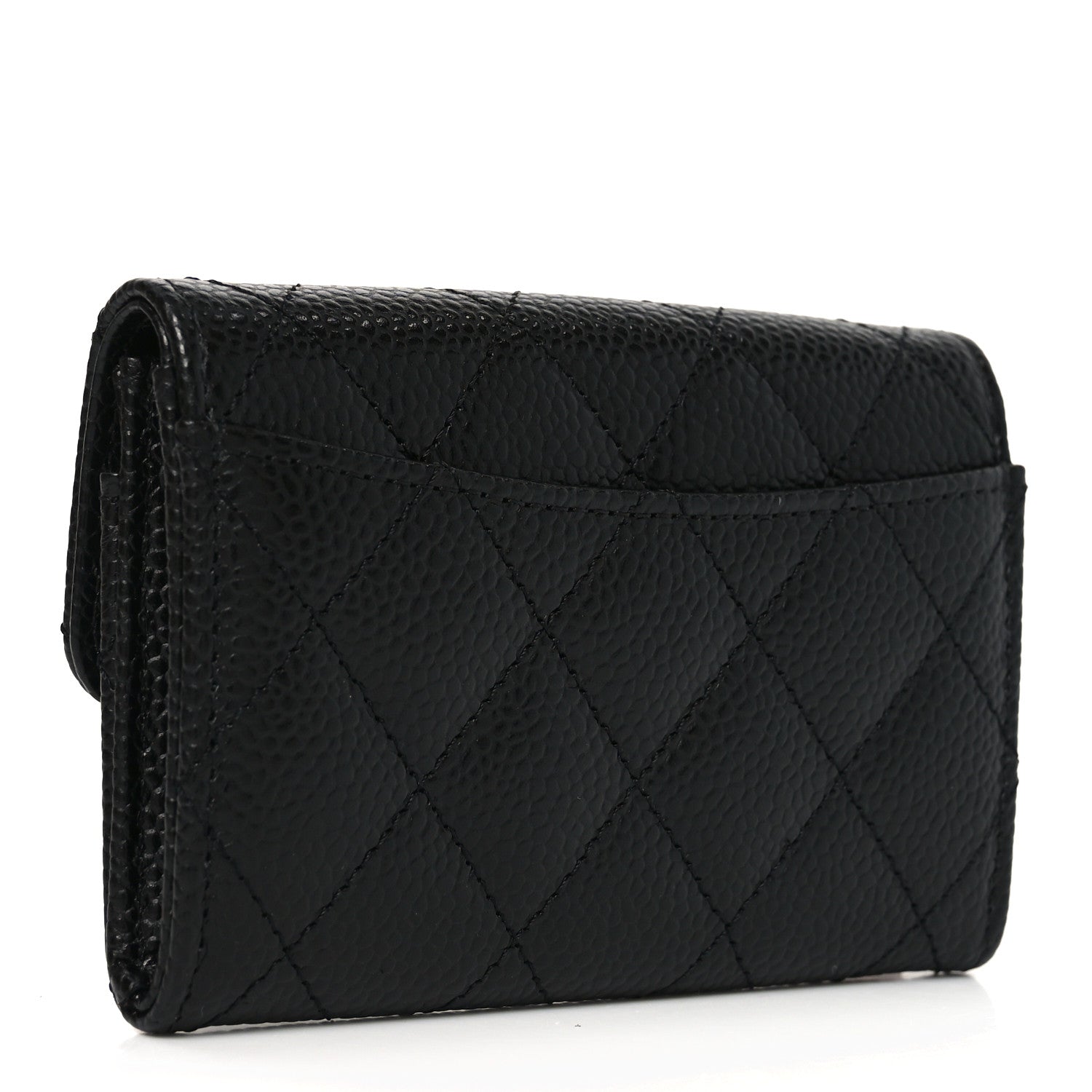 Chanel Caviar Quilted Flap Card Holder Wallet Black 5 of 18