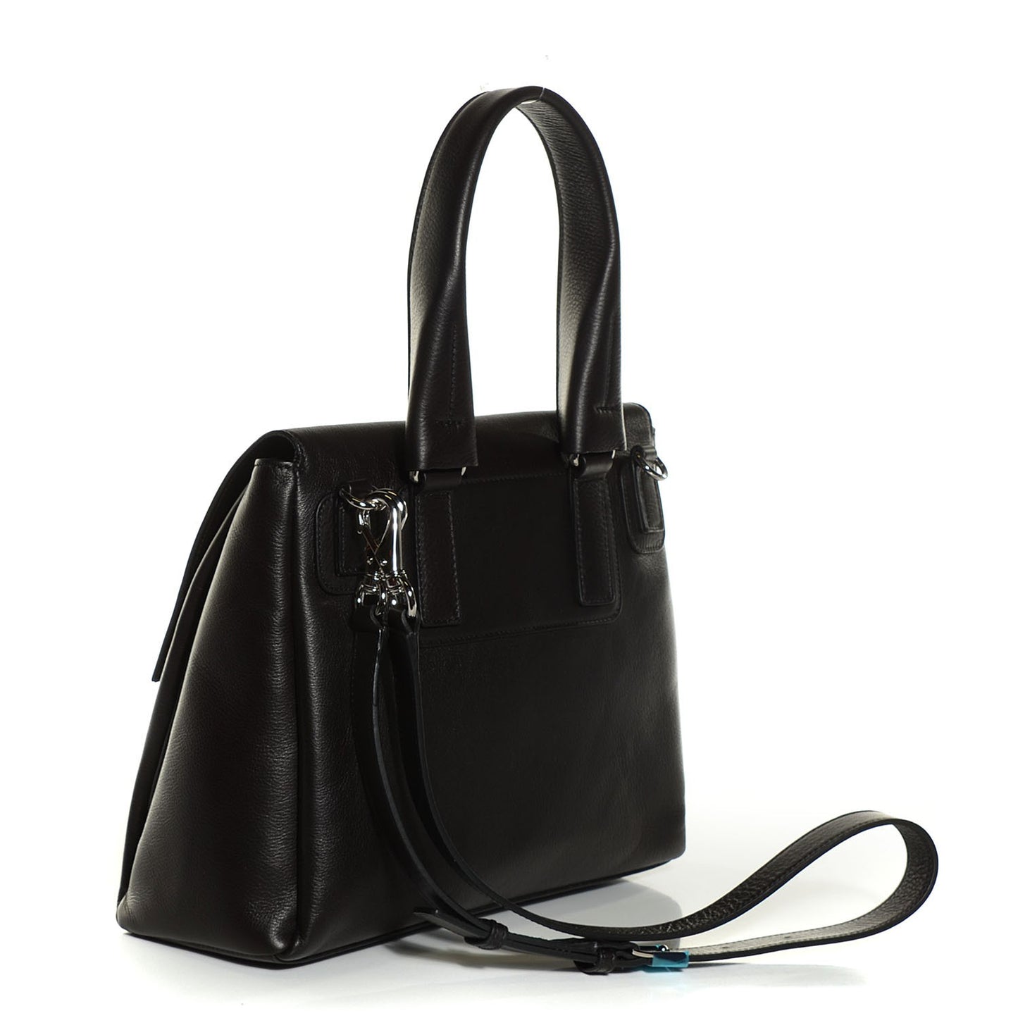 Calfskin Small Pandora Pure Flap Bag Black