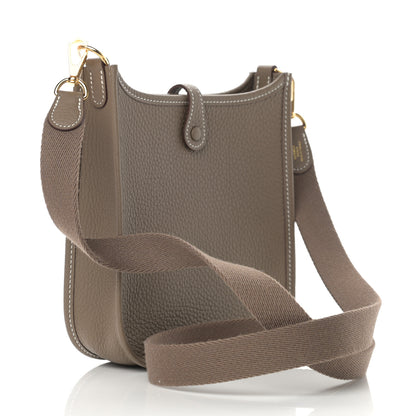 Hermes Taurillon Clemence Evelyne TPM Etoupe 3 of 12