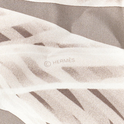 Hermes Silk Please Check In Scarf 90 Gris Perle Etoupe 3 of 5