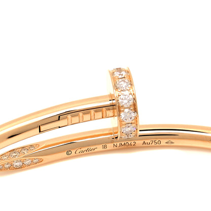 Cartier 18K Yellow Gold Diamond Juste Un Clou Bracelet 18 4 of 5