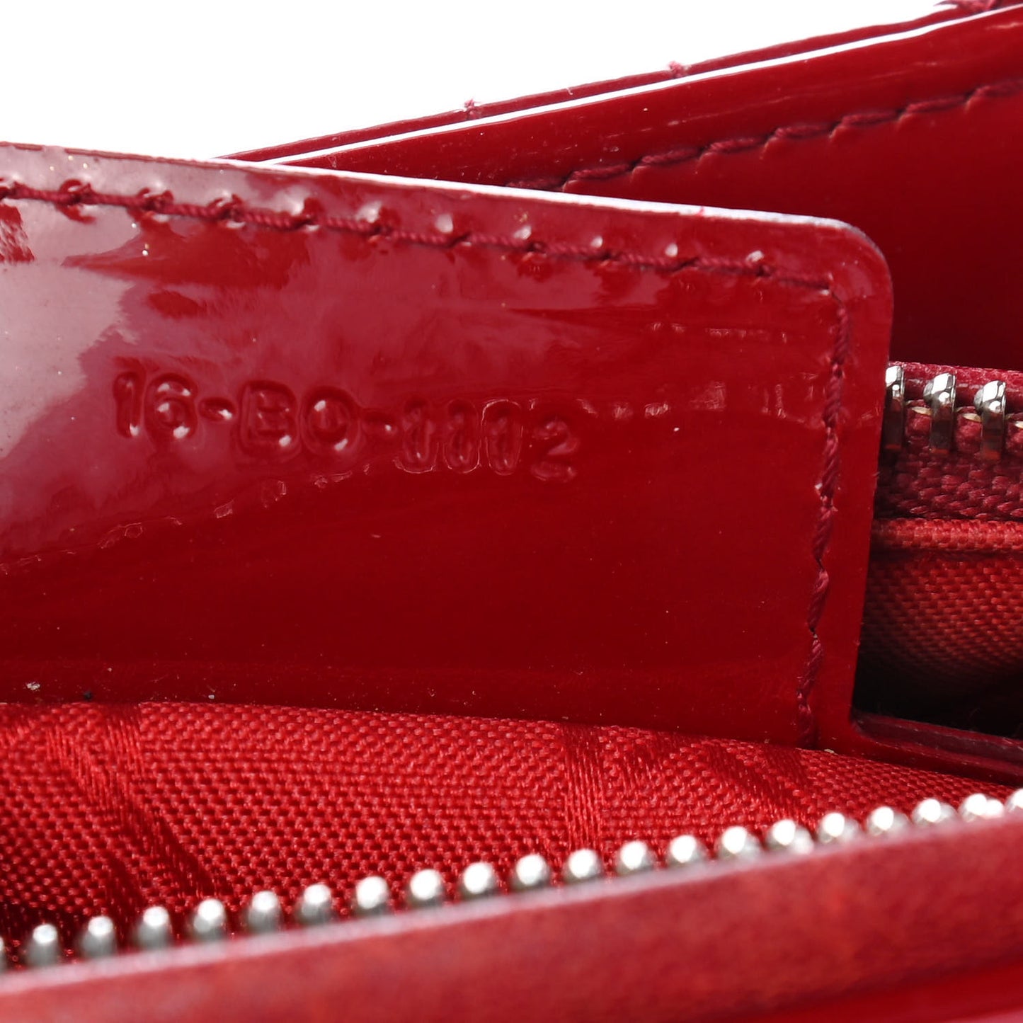 Patent Cannage Medium Lady Dior Red