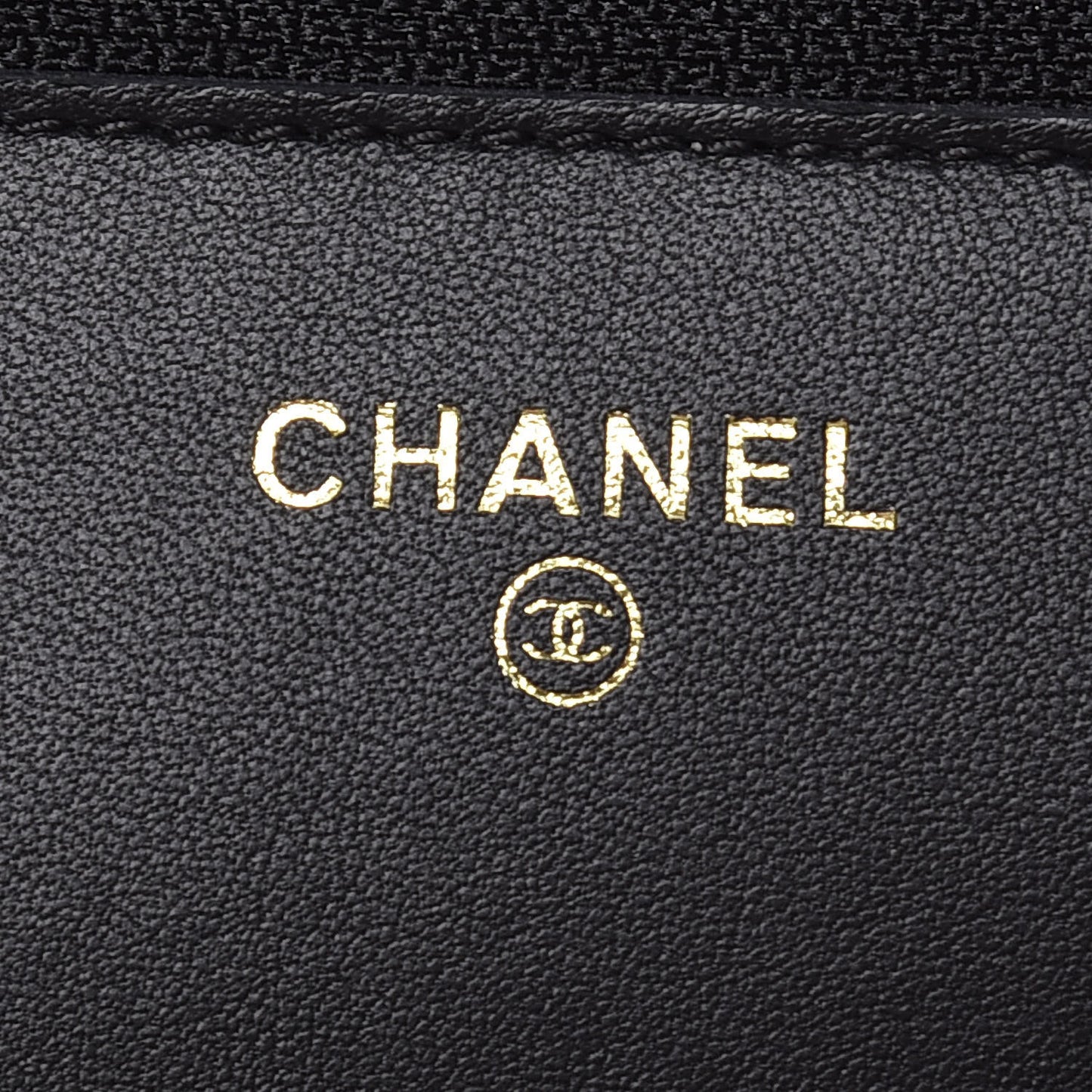 Lambskin Quilted Trendy CC Wallet On Chain WOC Black