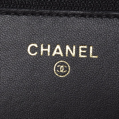 Chanel Lambskin Quilted Trendy CC Wallet On Chain WOC Black 8 of 12
