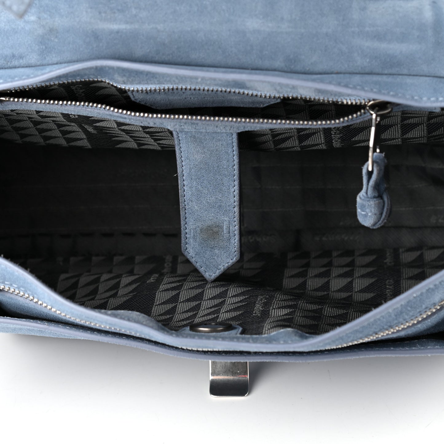 Suede Medium PS1 Satchel Polar Blue