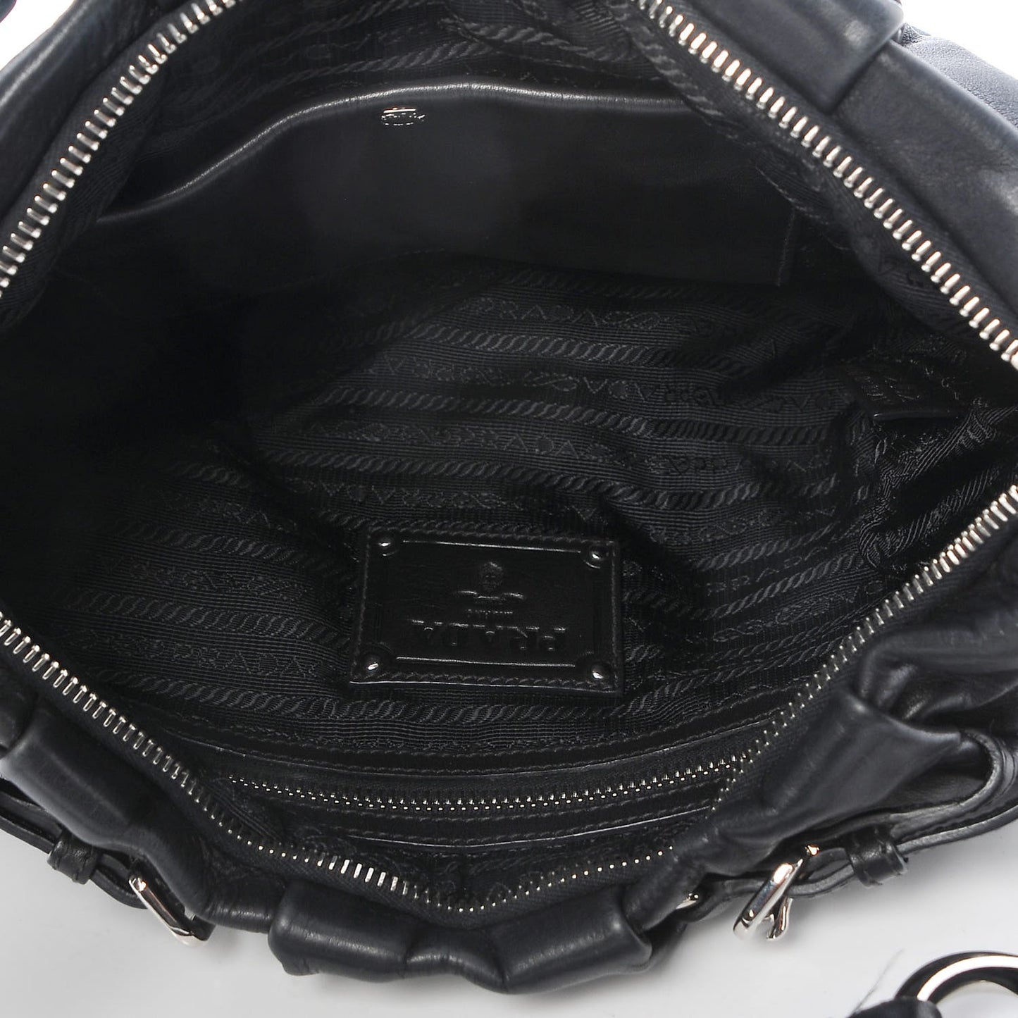 Soft Calf Pleated Hobo Black