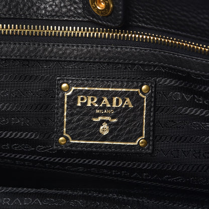 Prada Vitello Daino Tote Black 6 of 9